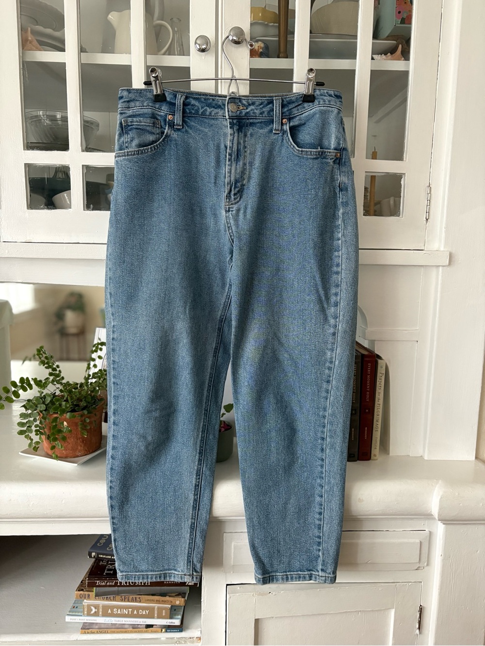 wild fable Light Blue Super High Rise Tapered Jean